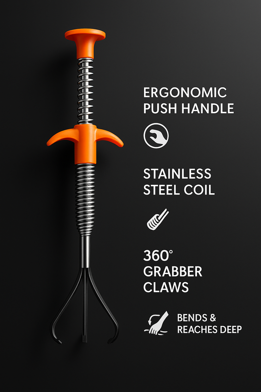 Flexible Drain Clog Remover – Hair & Sink Cleaning Tool (60cm)